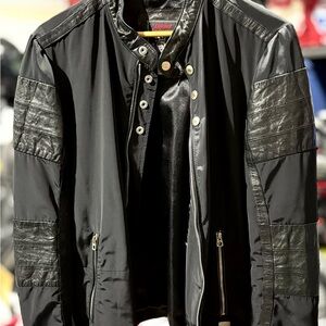 Sz Small Unisex Diesel nylon and leather Motorcycle Jacket